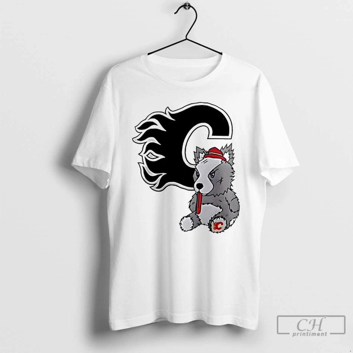 Premium Calgary Flames Harvey The Hound Mascot Logo T Shirts Hoodie, Sweatshirt | InkRitualCo.com