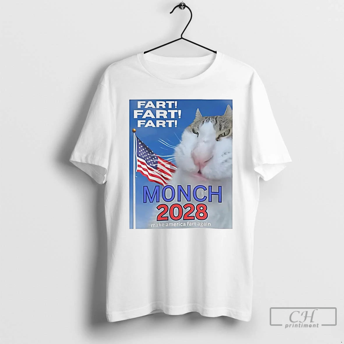 Premium Cat Monch 2028 Make America Fart Again T Shirts Hoodie, Sweatshirt | InkRitualCo.com