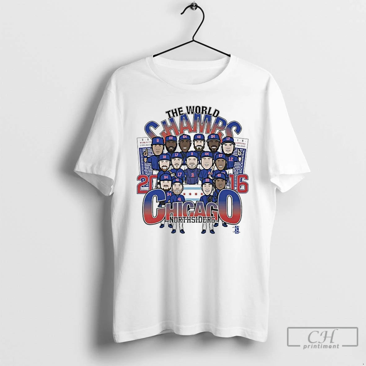 Premium Chicago Cubs 2016 World Champs North Siders Players Caricature T-Shirts, Hoodie, Sweatshirt | InkRitualCo.com