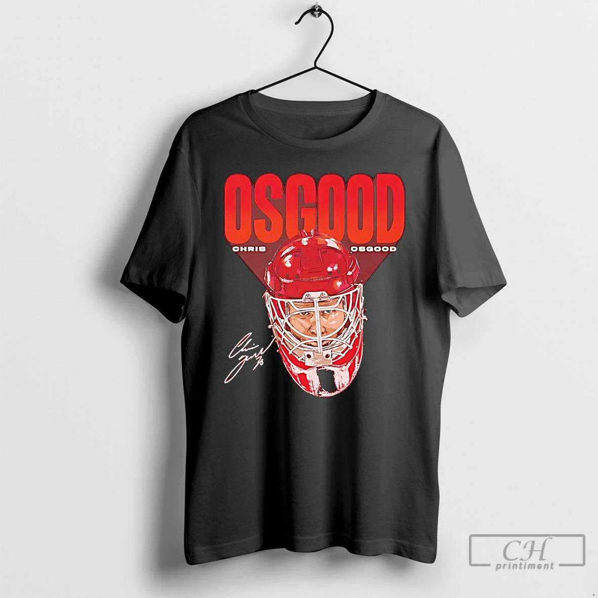 Premium Chris Osgood Detroit Red Wings Big Head Signature T-Shirts, Hoodie, Sweatshirt | InkRitualCo.com