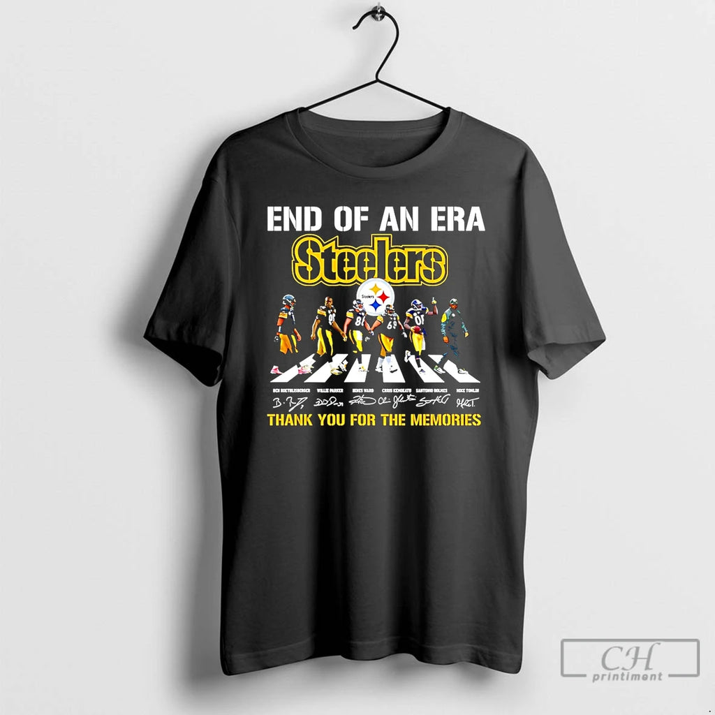 Premium Coach Mike Tomlin End Of An Era Steelers Thank You For The Memories T-Shirts, Hoodie, Sweatshirt | InkRitualCo.com