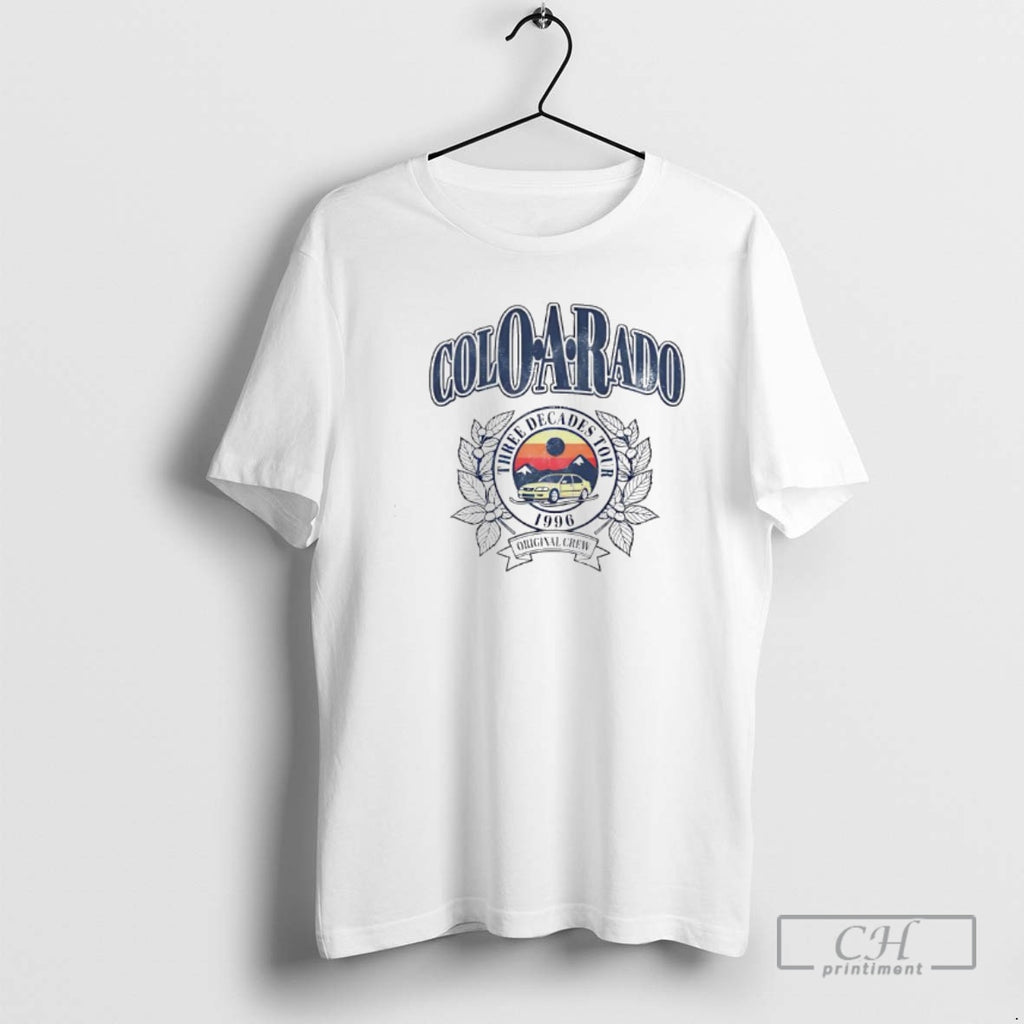 Premium Coloarado Three Decades Tour 1996 Crew Vintage Car Shirt Sweater Hoodie, Sweatshirt | InkRitualCo.com