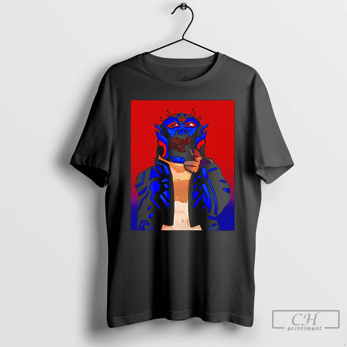 Premium Crimson Beetle Thinking Monkey Blue Mask T-Shirts, Hoodie, Sweatshirt | InkRitualCo.com