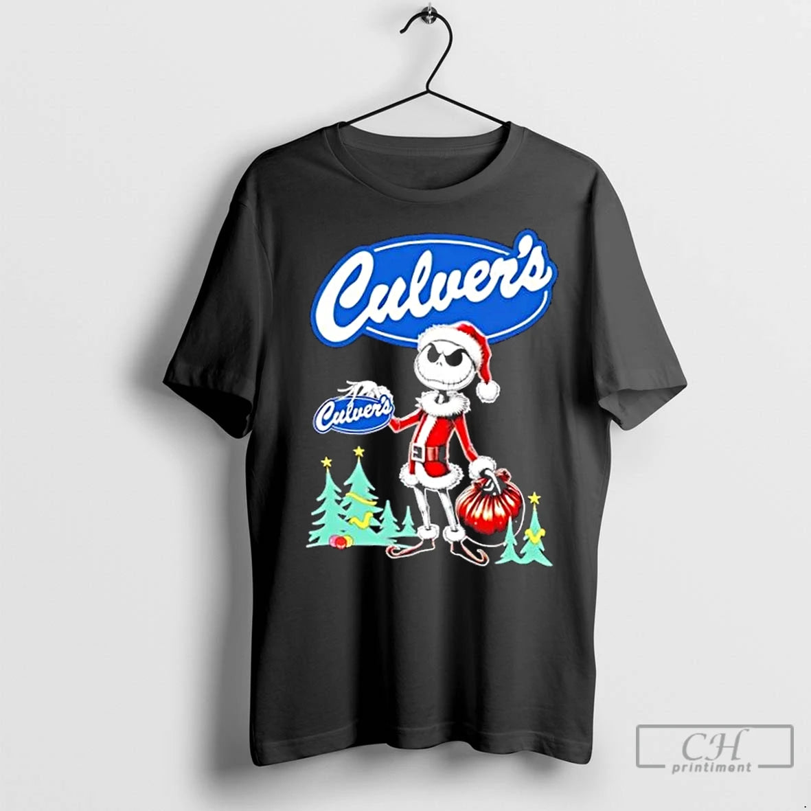 Premium Culvers X Jack Skellington Santa Isnt Real Christmas T-Shirts, Hoodie, Sweatshirt | InkRitualCo.com