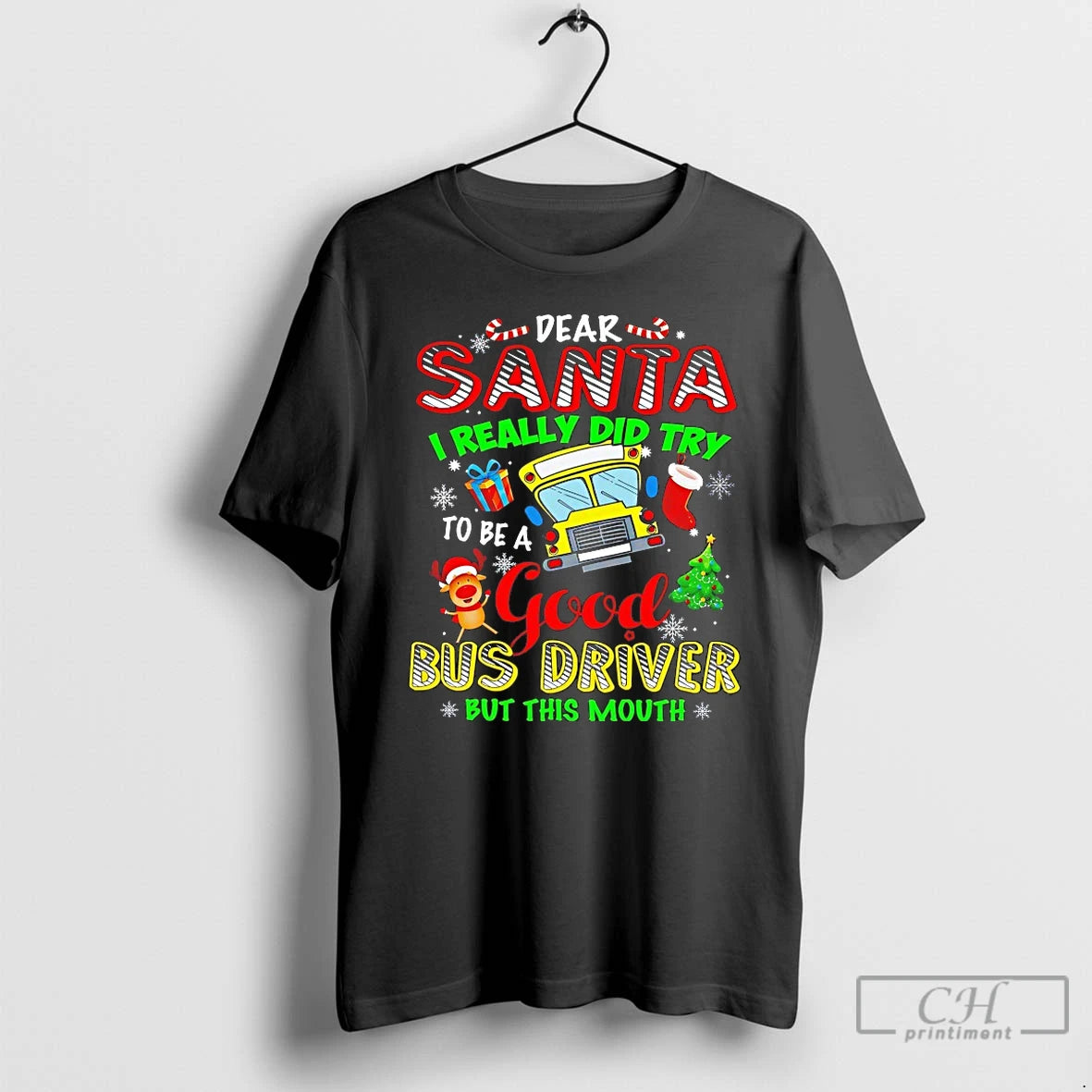 Premium Dear Santa I Really Did Try To Be A Good Bus Driver But This T-Shirts, Hoodie, Sweatshirt | InkRitualCo.com