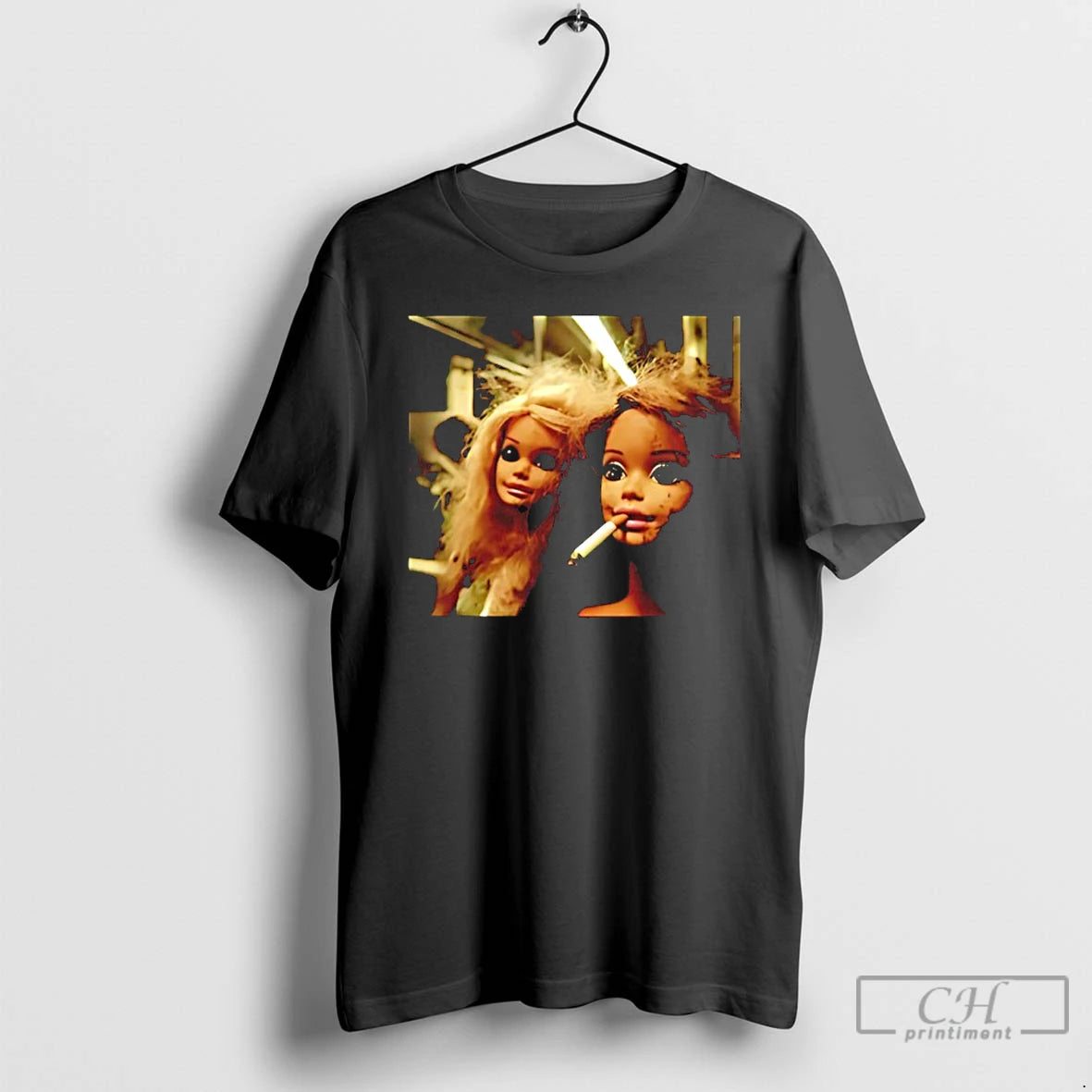 Premium Distressed Doll Smoking T-Shirts, Hoodie, Sweatshirt | InkRitualCo.com