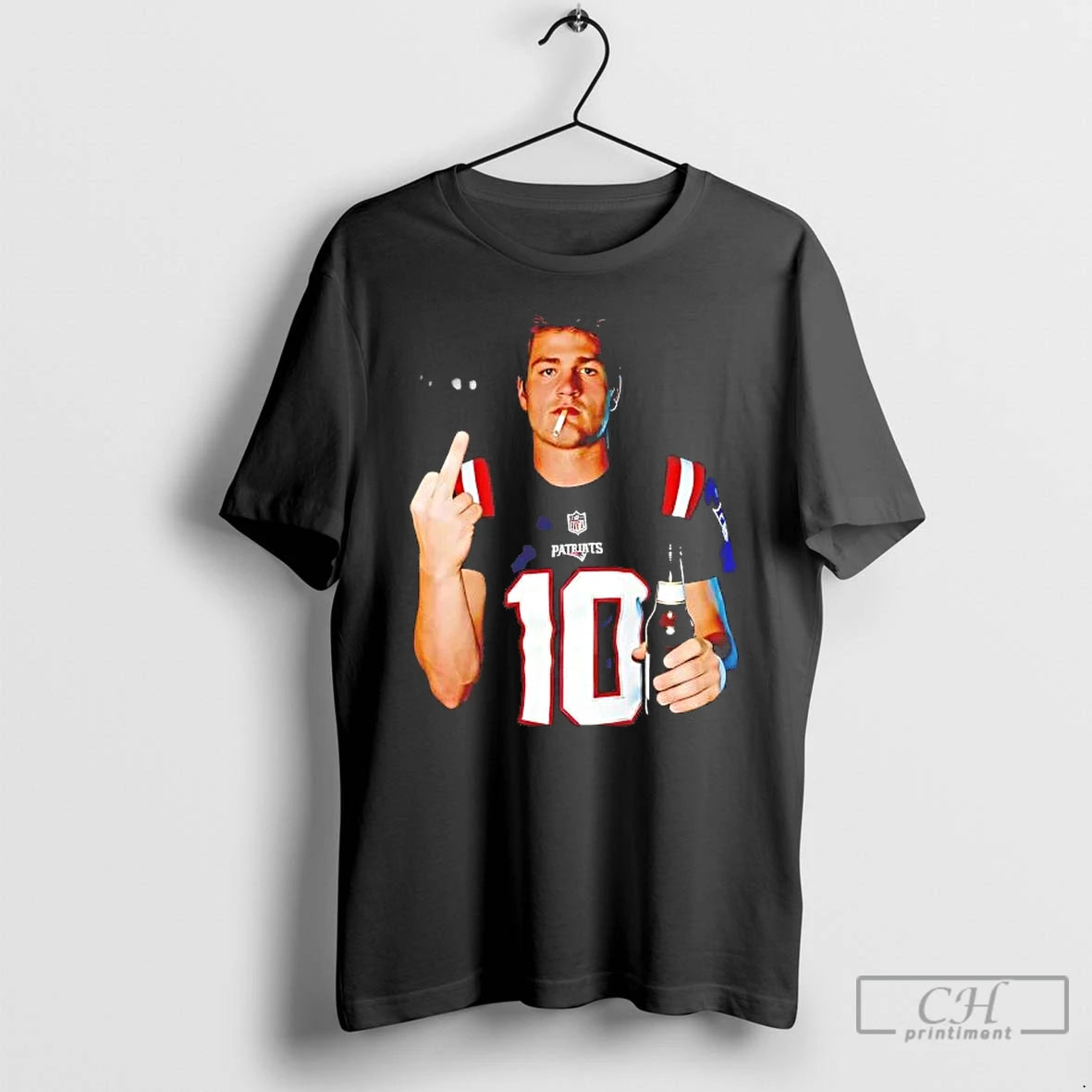 Premium Drake Maye Middle Finger Smoking T-Shirts, Hoodie, Sweatshirt | InkRitualCo.com