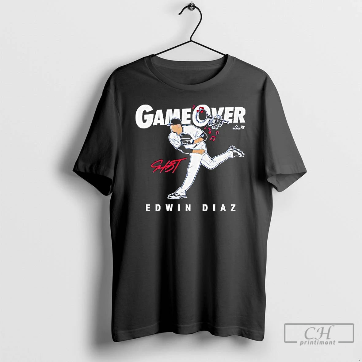 Premium Edwin Diaz Game Over Los Angeles Signature T-Shirts, Hoodie, Sweatshirt | InkRitualCo.com