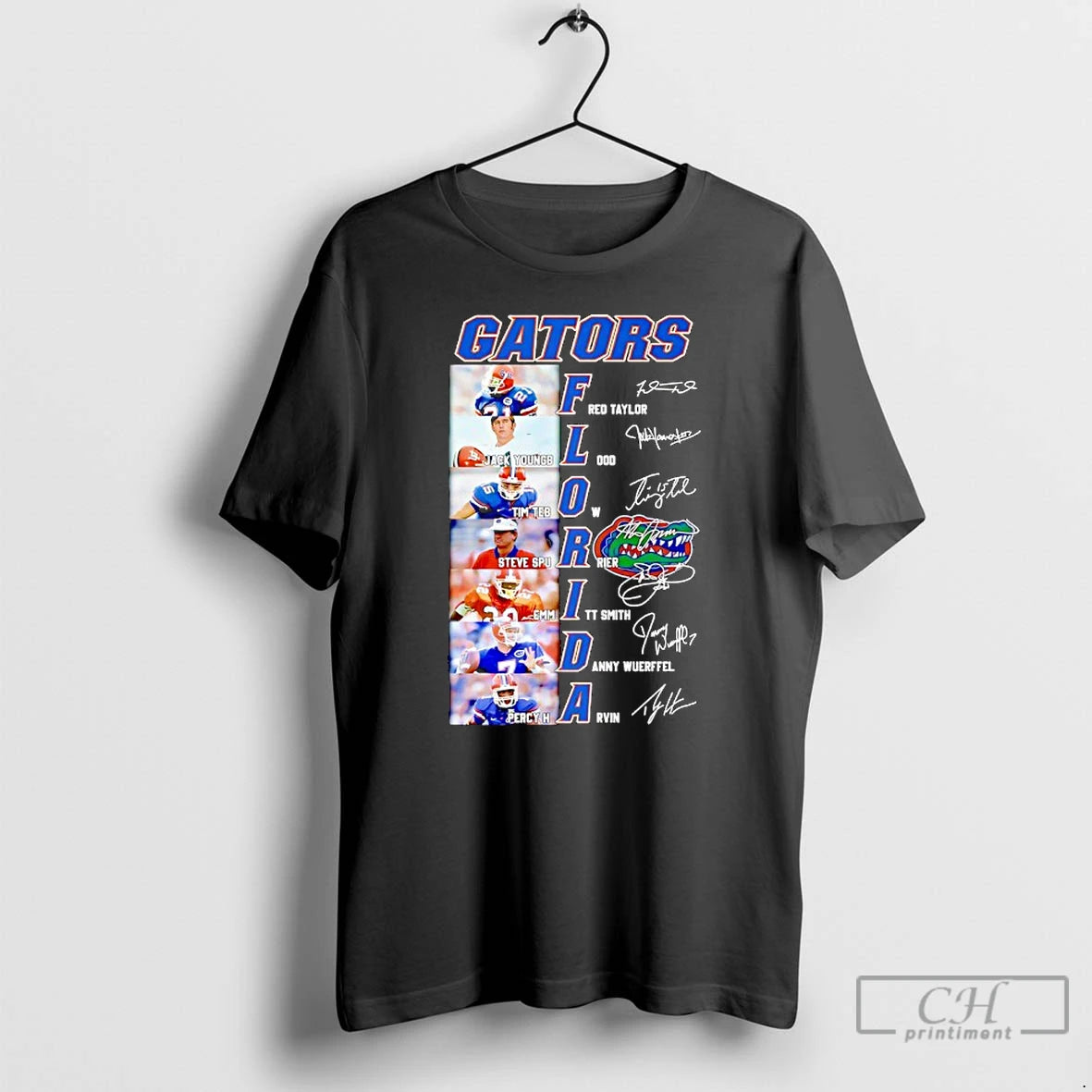 Premium Florida Gators Fred Taylor Youngblood Tebow Spurrier Smith Wuerffel Harvin Signatures T Shirts Sweater Hoodie,...