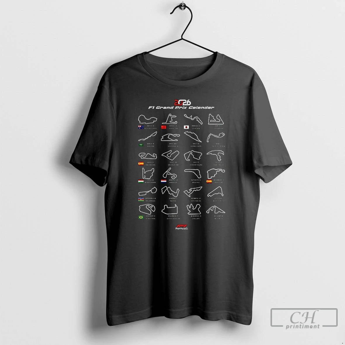 Premium Formula One 2026 Calendar F1 Grand Prix Schedule T-Shirts, Hoodie, Sweatshirt | InkRitualCo.com