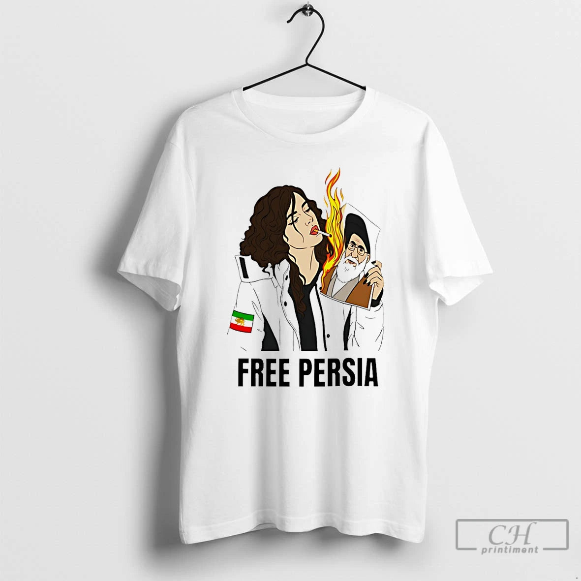 Premium Free Persia Protest Woman Life Freedom Iran Revolution T-Shirts, Hoodie, Sweatshirt | InkRitualCo.com