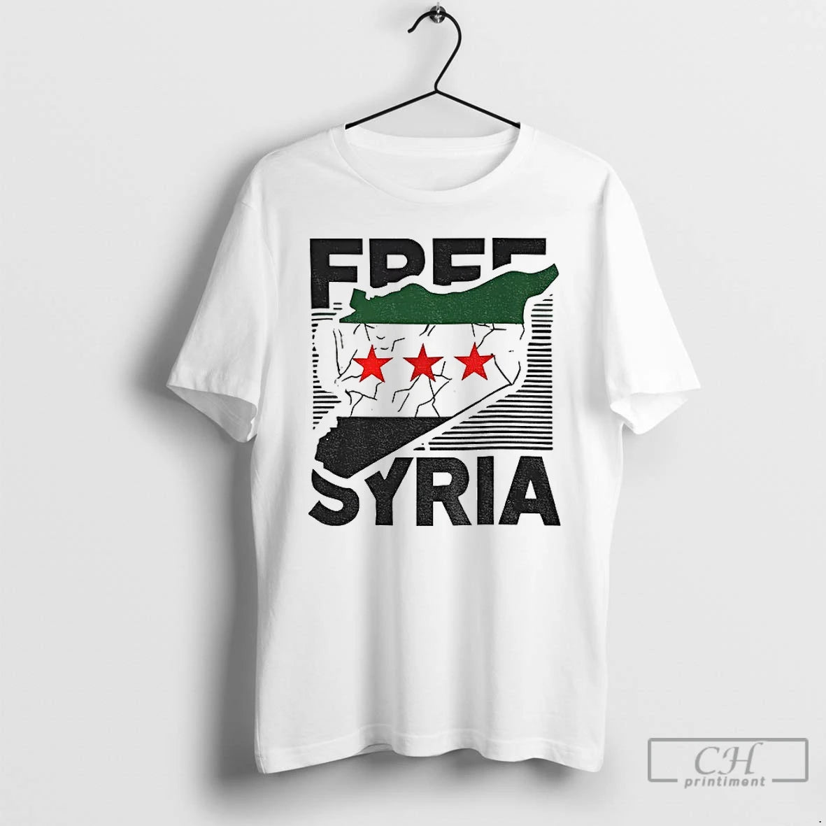 Premium Free Syria Flag Map 2025 T-Shirts, Hoodie, Sweatshirt | InkRitualCo.com