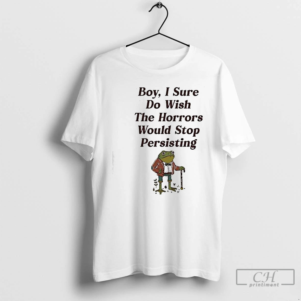 Premium Frog Boy I Sure Do Wish The Horrors Would Stop Persisting T Shirts Sweater Hoodie, Sweatshirt | InkRitualCo.com