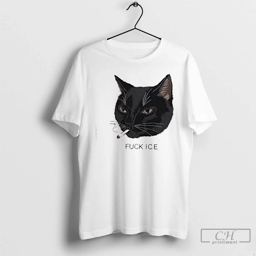 Premium Fuck Ice Smoking Cat T-Shirts, Hoodie, Sweatshirt | InkRitualCo.com