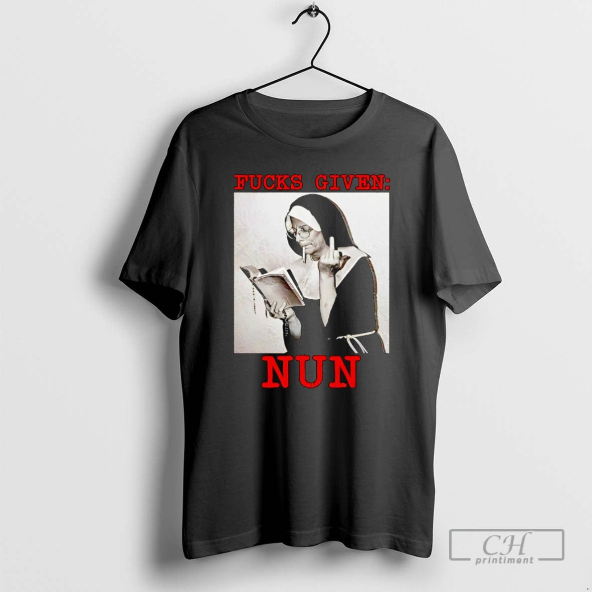 Premium Fucks Given Nun Smoking Christmas Shirt Sweater Hoodie, Sweatshirt | InkRitualCo.com