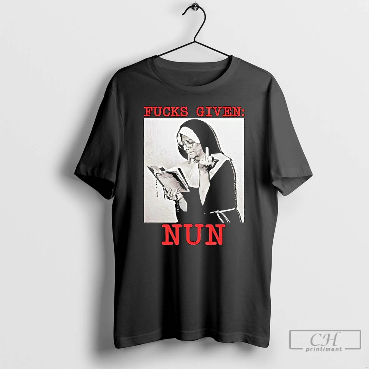 Premium Fucks Given Nun Smoking Giving The Middle Finger Graphic T-Shirts, Hoodie, Sweatshirt | InkRitualCo.com