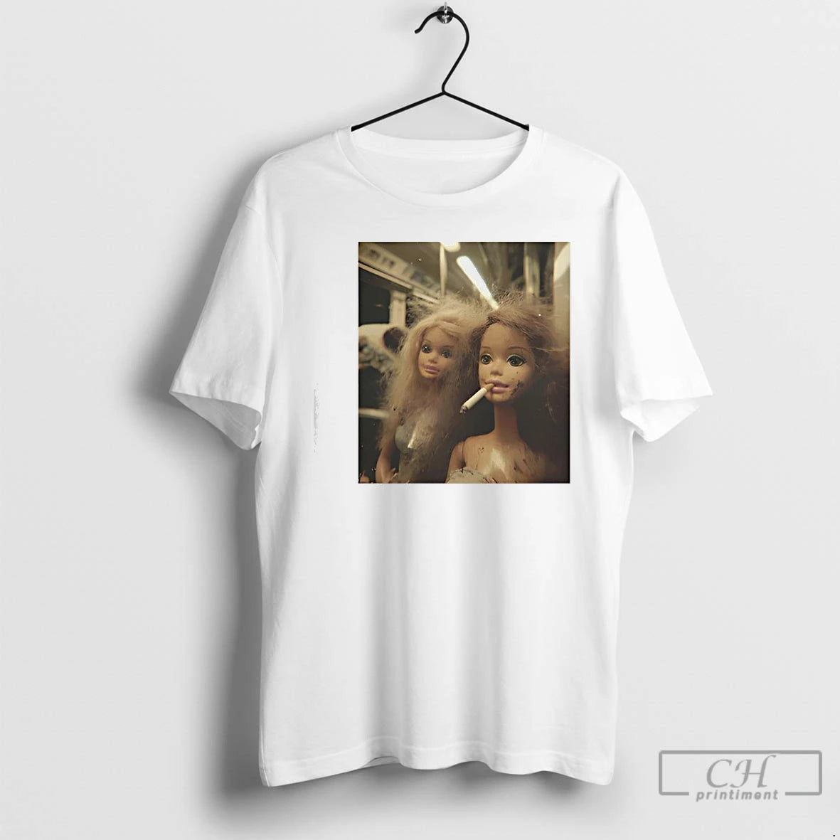 Premium Funny Distressed Doll Smoking T-Shirts, Hoodie, Sweatshirt | InkRitualCo.com