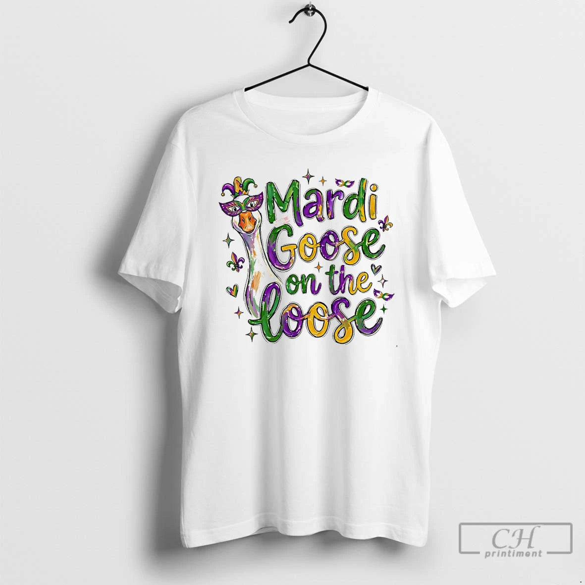 Premium Funny Mardi Gras Goose On The Goose T-Shirts, Hoodie, Sweatshirt | InkRitualCo.com