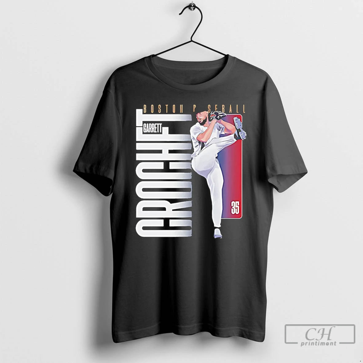 Premium Garrett Crochet Boston Red Sox Vertical Name Graphic T Shirts Hoodie, Sweatshirt | InkRitualCo.com