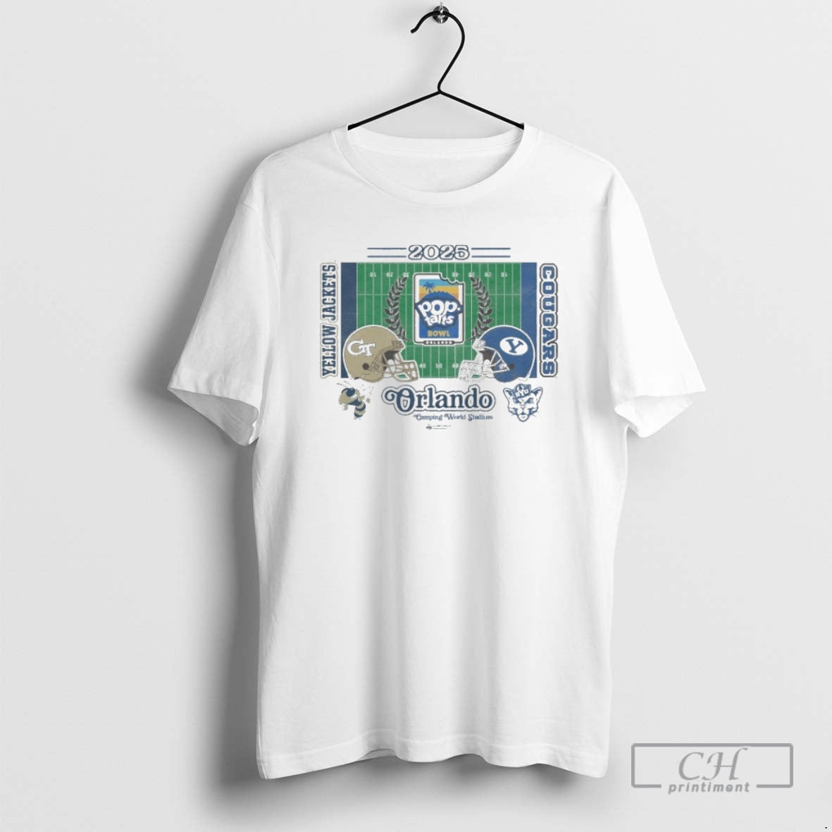 Premium Georgia Tech Yellow Jackets Vs Byu Cougars 2025 Pop Tarts Bowl Camping World Stadium T-Shirts, Hoodie, Sweatshirt