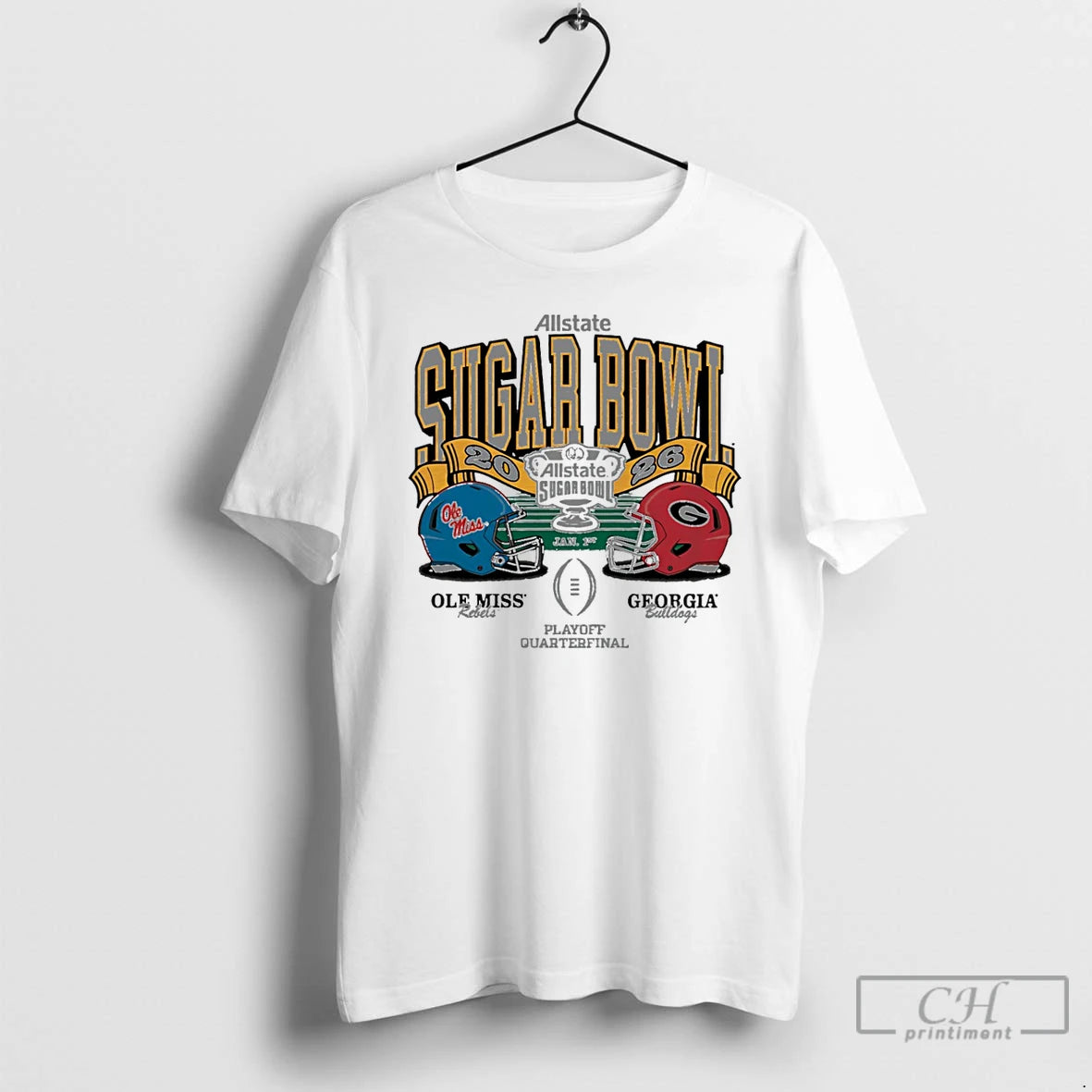 Premium Georgia Vs Ole Miss 2026 Sugar Bowl Head To Head T-Shirts, Hoodie, Sweatshirt | InkRitualCo.com
