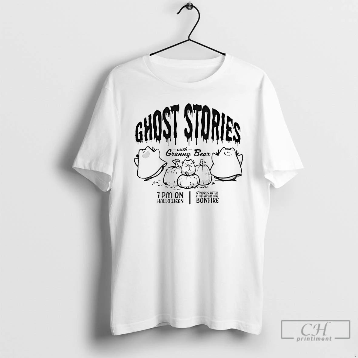 Premium Ghost Stories With Granny Bear Ornaments T Shirts Hoodie, Sweatshirt | InkRitualCo.com