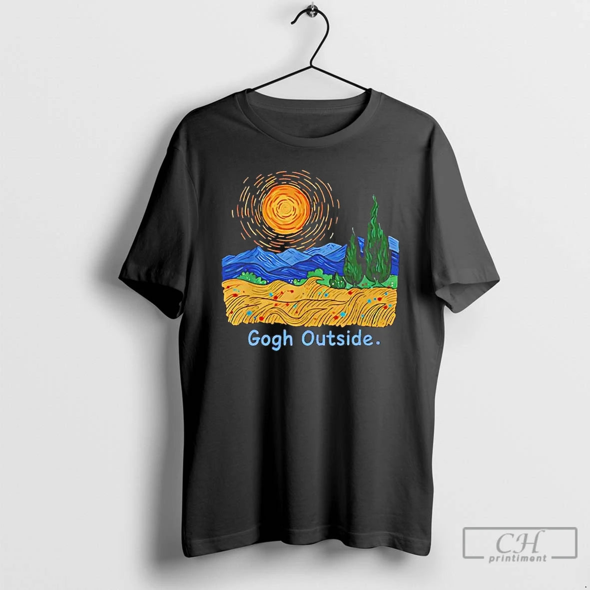 Premium Gogh Outside Wheatfield And Sun Vincent Van Gogh T-Shirts, Hoodie, Sweatshirt | InkRitualCo.com