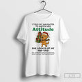 Premium Golden Retriever I Told My Daughter To Watch Her Attitude Christmas T Shirts Sweater Hoodie, Sweatshirt