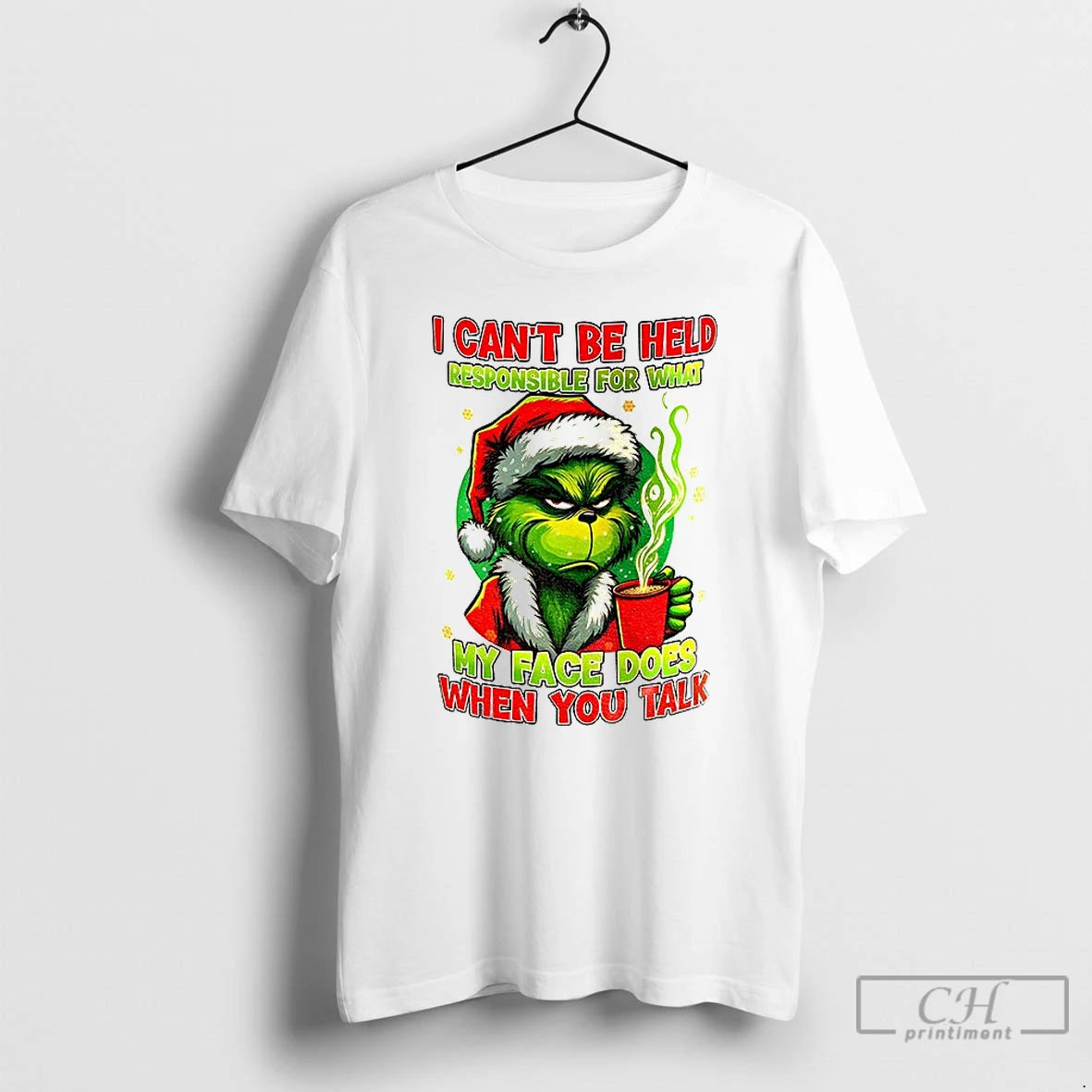 Premium Grinch Christmas I Cant Be Held Responsible For My Face T-Shirts, Hoodie, Sweatshirt | InkRitualCo.com