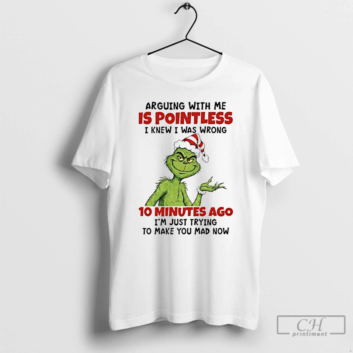 Premium Grinch Santa Claus Arguing With Me Is Pointless I Knew I Was Wrong 10 T-Shirts, Hoodie, Sweatshirt | InkRitualCo.com