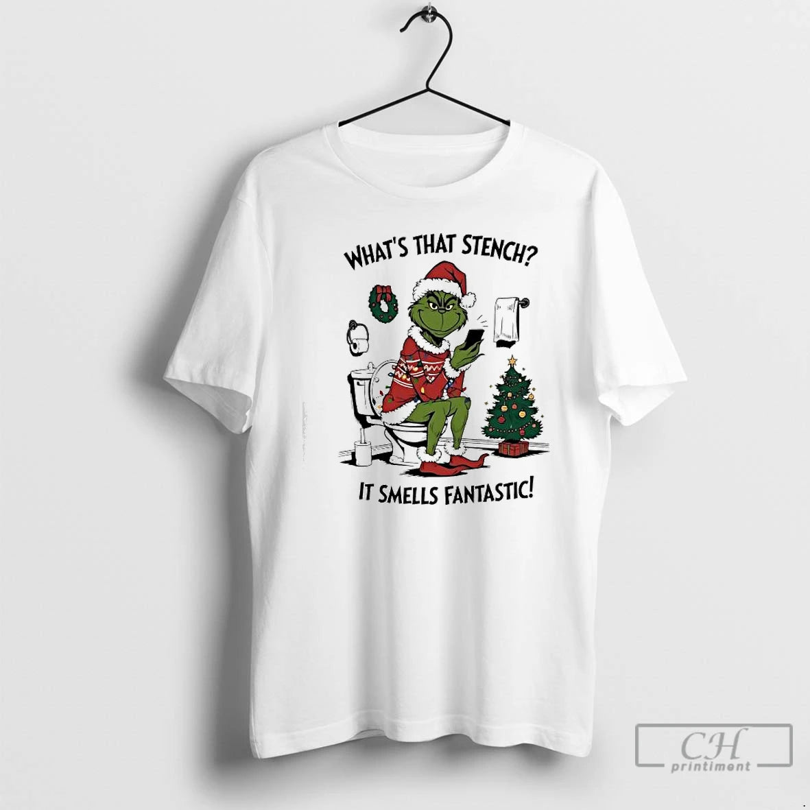 Premium Grinch Santa Whats That Stench It Smells Fantastic T-Shirts, Hoodie, Sweatshirt | InkRitualCo.com