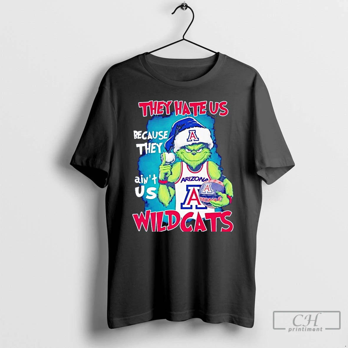 Premium Grinch They Hate Us Because They Aint Us Arizona Wildcats T Shirts Hoodie, Sweatshirt | InkRitualCo.com
