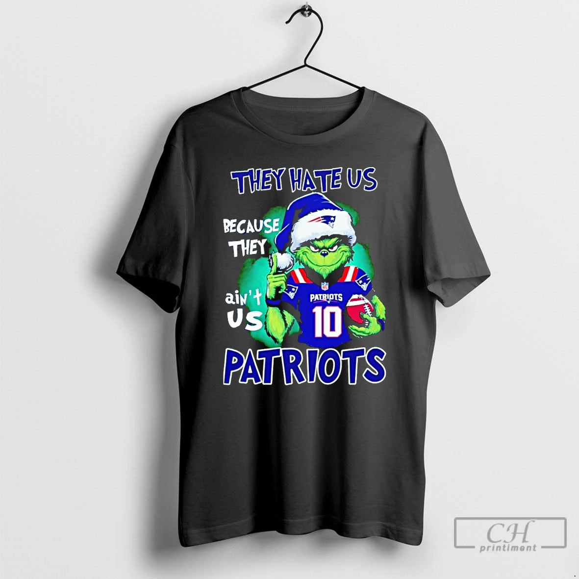 Premium Grinch They Hate Us Because They Aint Us England Patriots T Shirts Hoodie, Sweatshirt | InkRitualCo.com