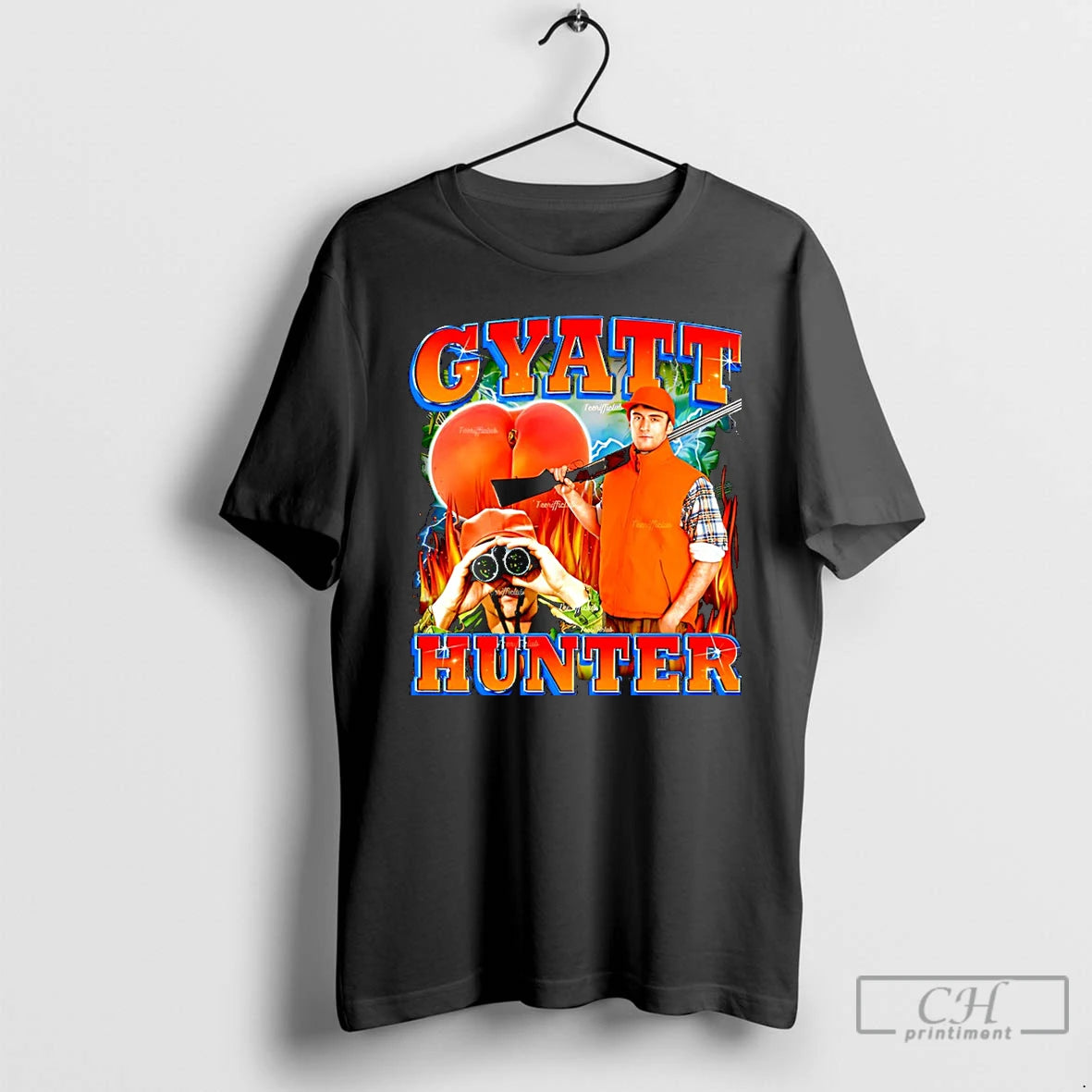 Premium Gyatt Hunter Peach Graphic Christmas T-Shirts, Hoodie, Sweatshirt | InkRitualCo.com