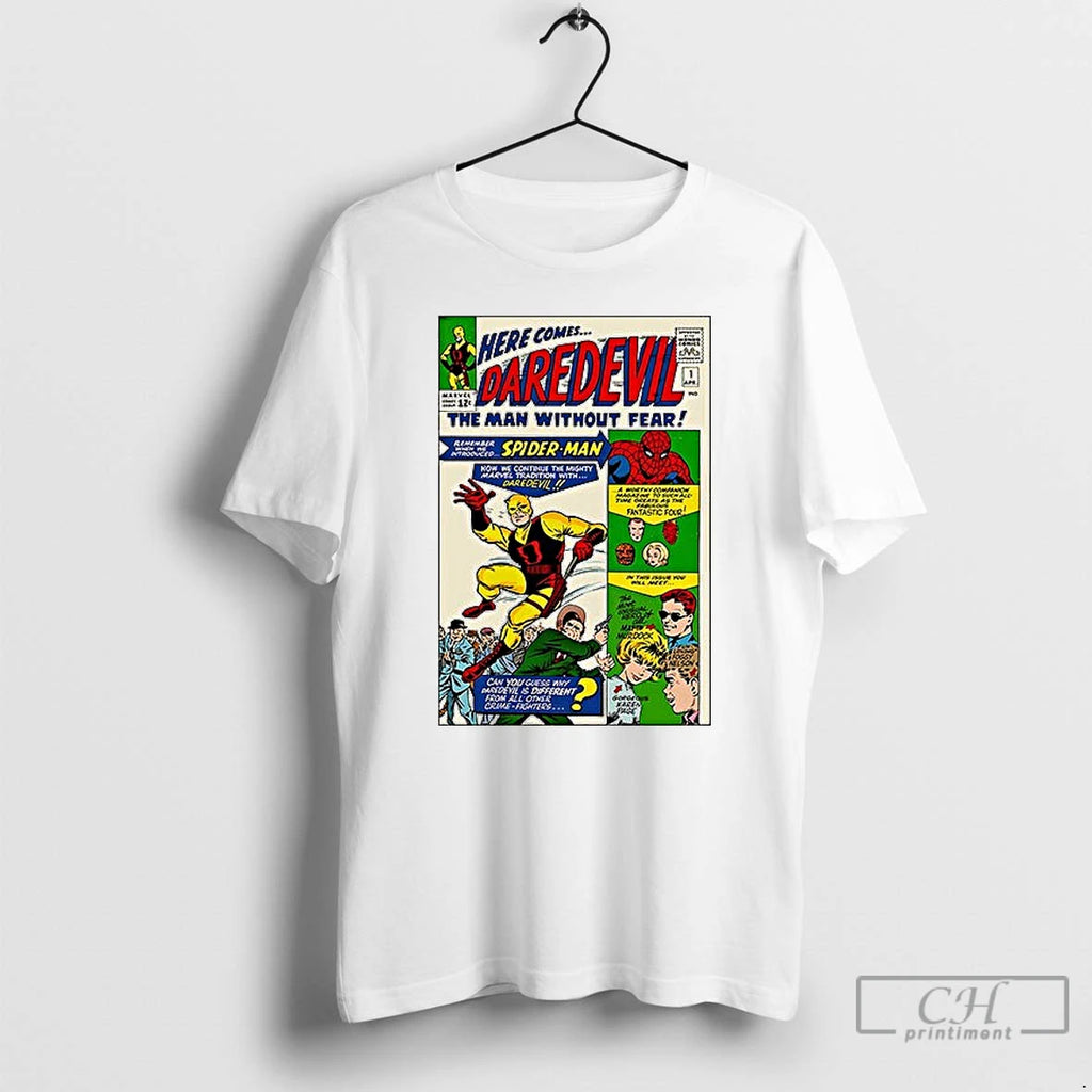 Premium Here Comes Daredevil The Man Without Fear Comic Ceramic Ceramic And Classic Dad Cap T-Shirts, Hoodie, Sweatshirt