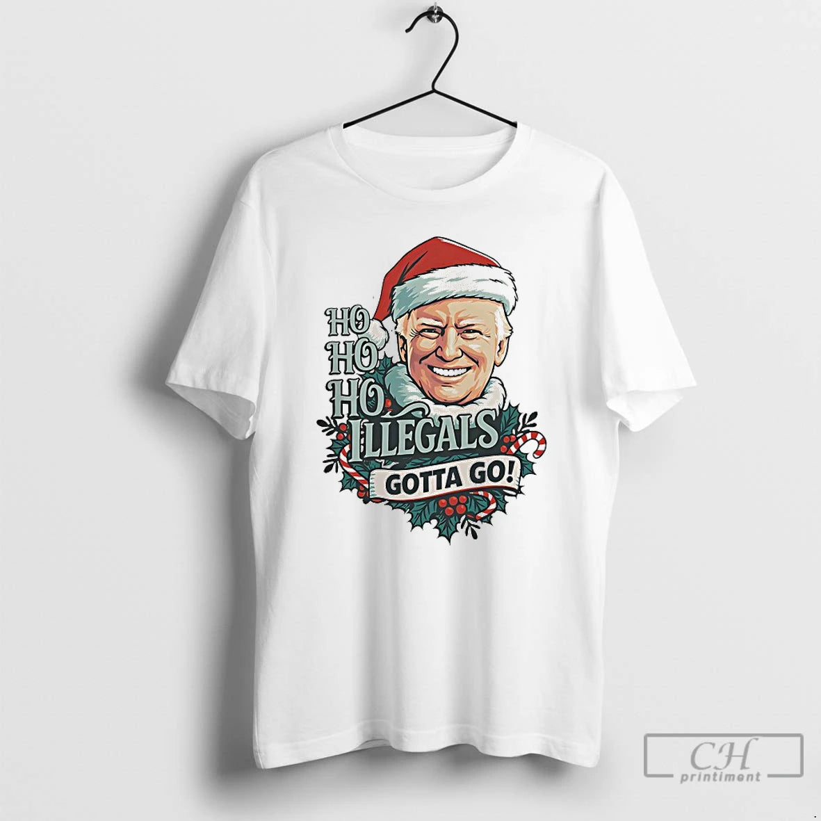 Premium Ho Ho Ho Illegals Gotta Go Christmas T-Shirts, Hoodie, Sweatshirt | InkRitualCo.com