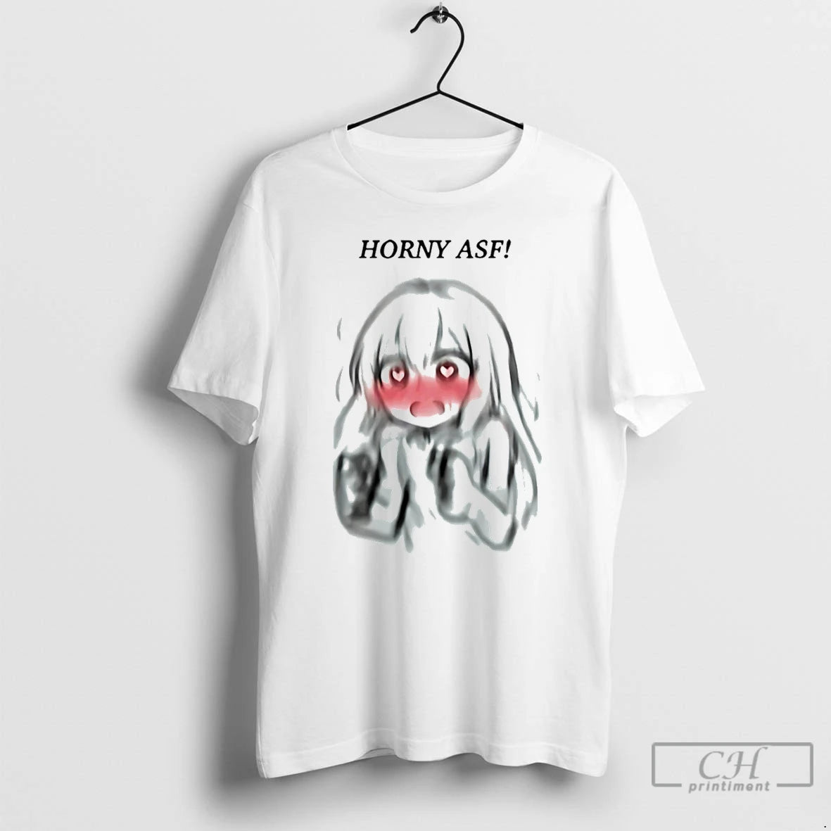 Premium Horny Asf The Girl Blushed T-Shirts, Hoodie, Sweatshirt | InkRitualCo.com