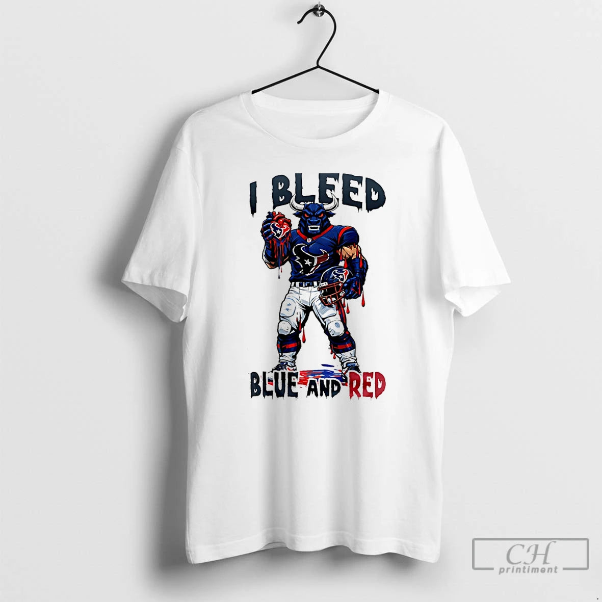 Premium Houston Texans Built On Loyalty I Bleed Blue And Red T-Shirts, Hoodie, Sweatshirt | InkRitualCo.com