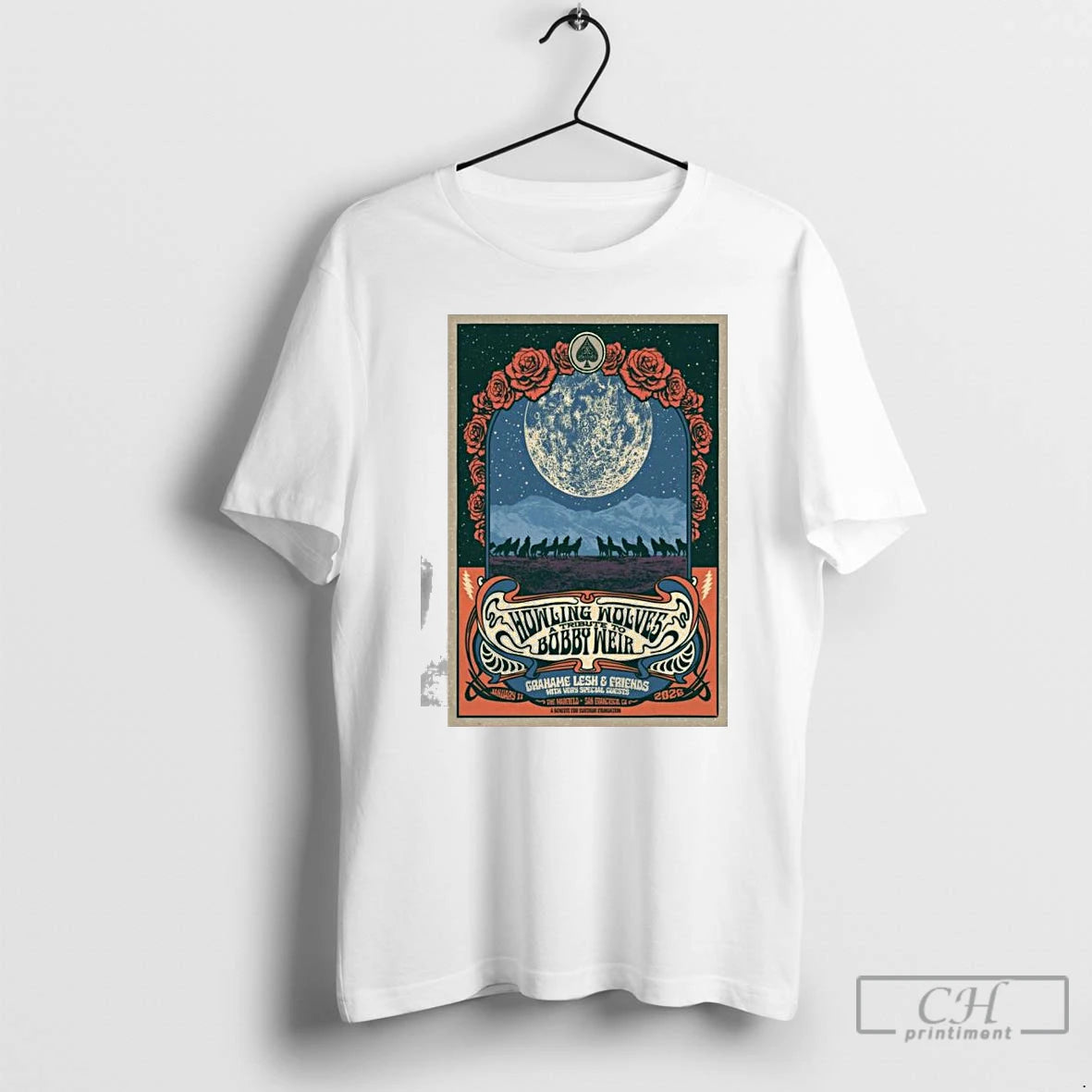 Premium Howling Wolves Bobby Weir San Francisco Ca 1 17 2026 T-Shirts, Hoodie, Sweatshirt | InkRitualCo.com
