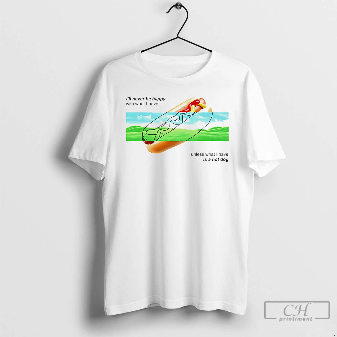 Premium I Never Be Happy Unless I Have A Hot Dog T-Shirts, Hoodie, Sweatshirt | InkRitualCo.com