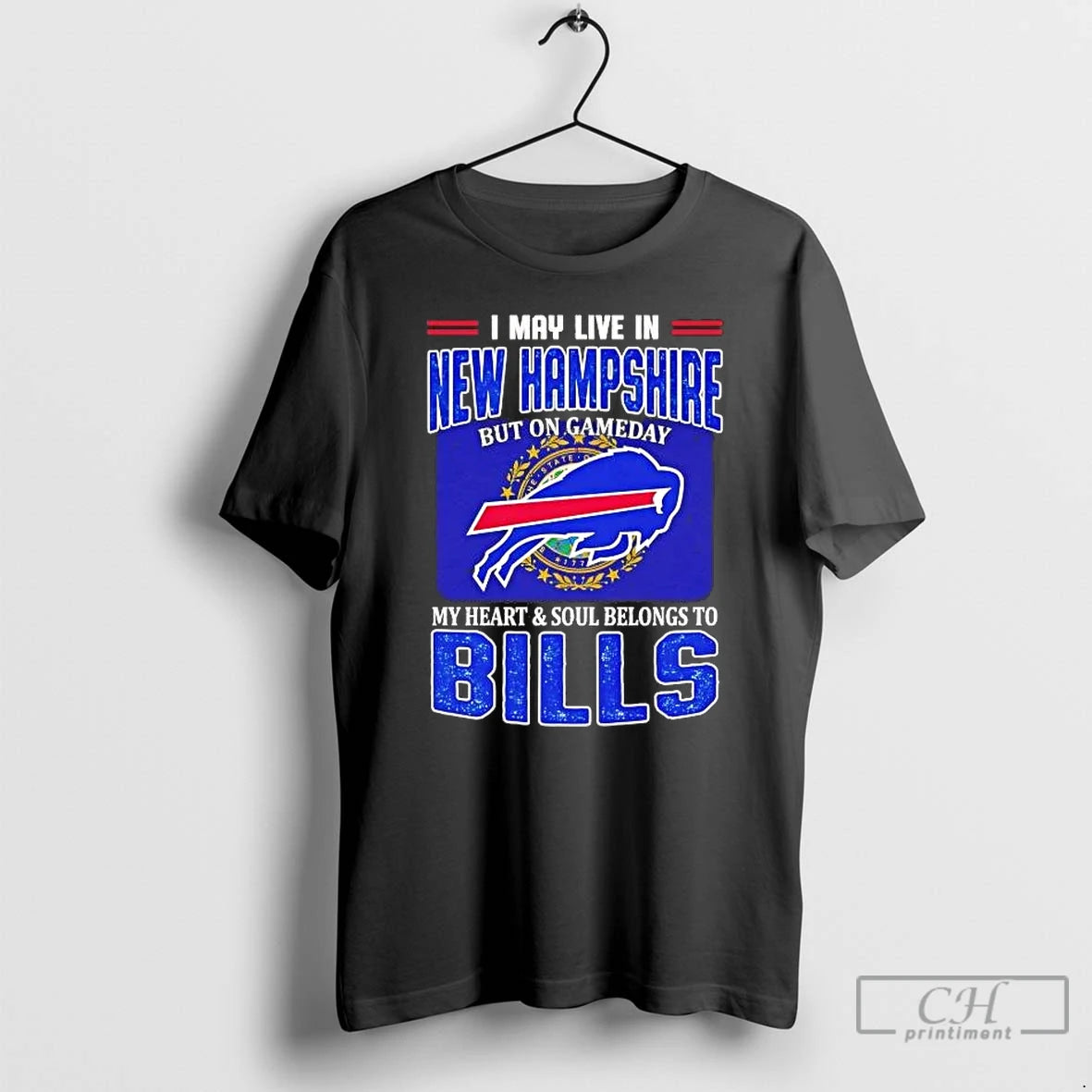 Premium I May Live In New Hampshire But On Gameday My Heart And Soul Belongs T-Shirts, Hoodie, Sweatshirt | InkRitualCo.com