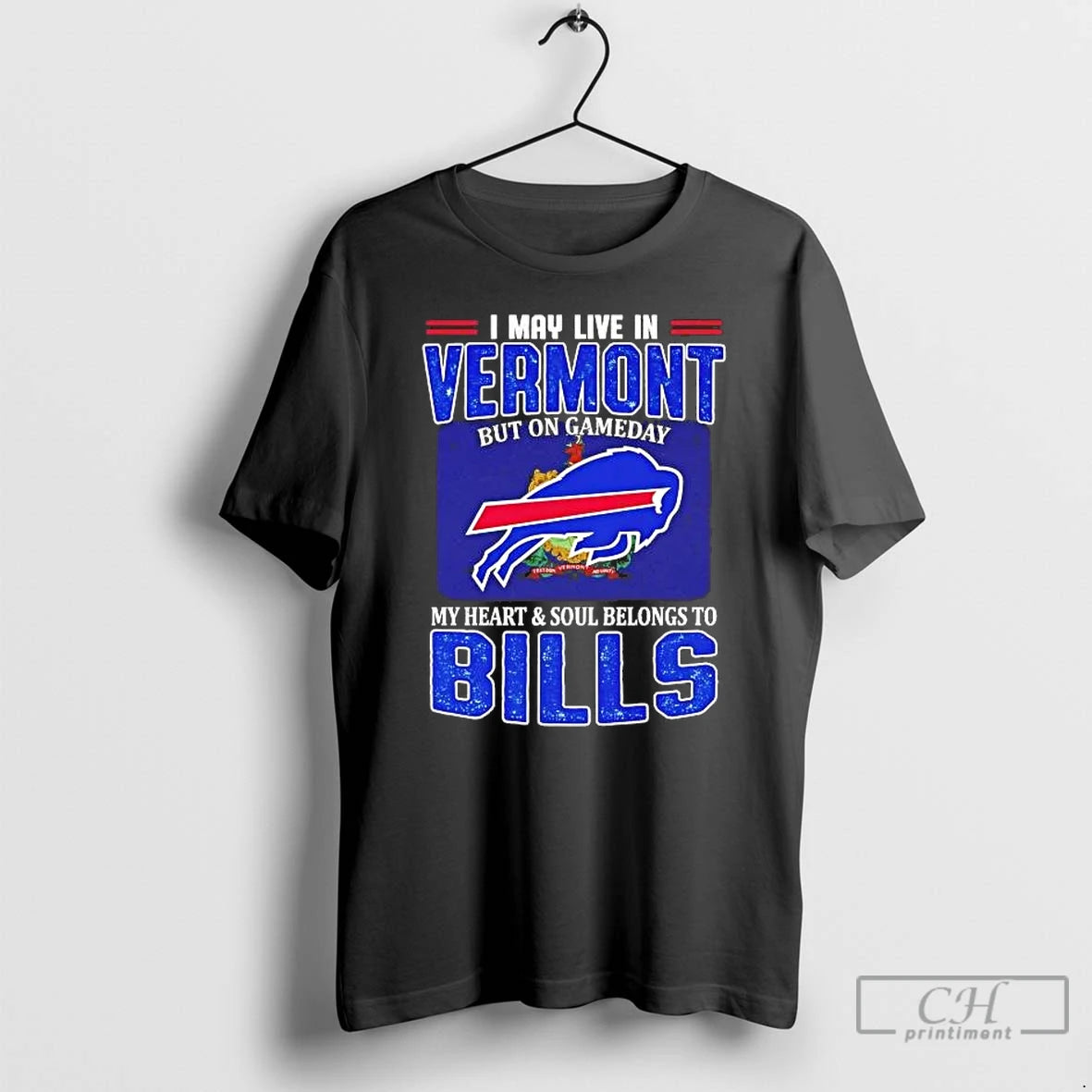 Premium I May Live In Vermont But On Gameday My Heart And Soul Belongs To T-Shirts, Hoodie, Sweatshirt | InkRitualCo.com