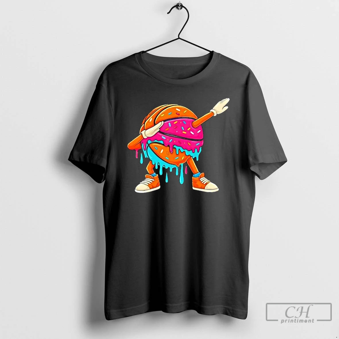 Premium Ice Cream Drip Basketball Dabbing T-Shirts, Hoodie, Sweatshirt | InkRitualCo.com