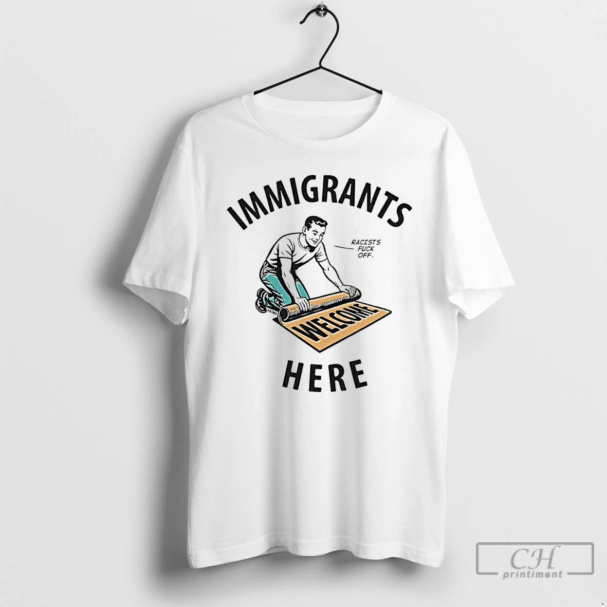 Premium Immigrants Here Racists Fuck Off T-Shirts, Hoodie, Sweatshirt | InkRitualCo.com
