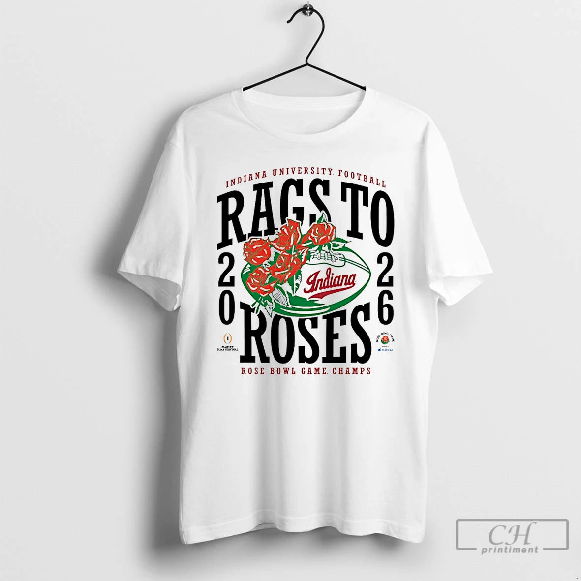 Premium Indiana Rags To Roses 2026 Rose Bowl Champions T-Shirts, Hoodie, Sweatshirt | InkRitualCo.com