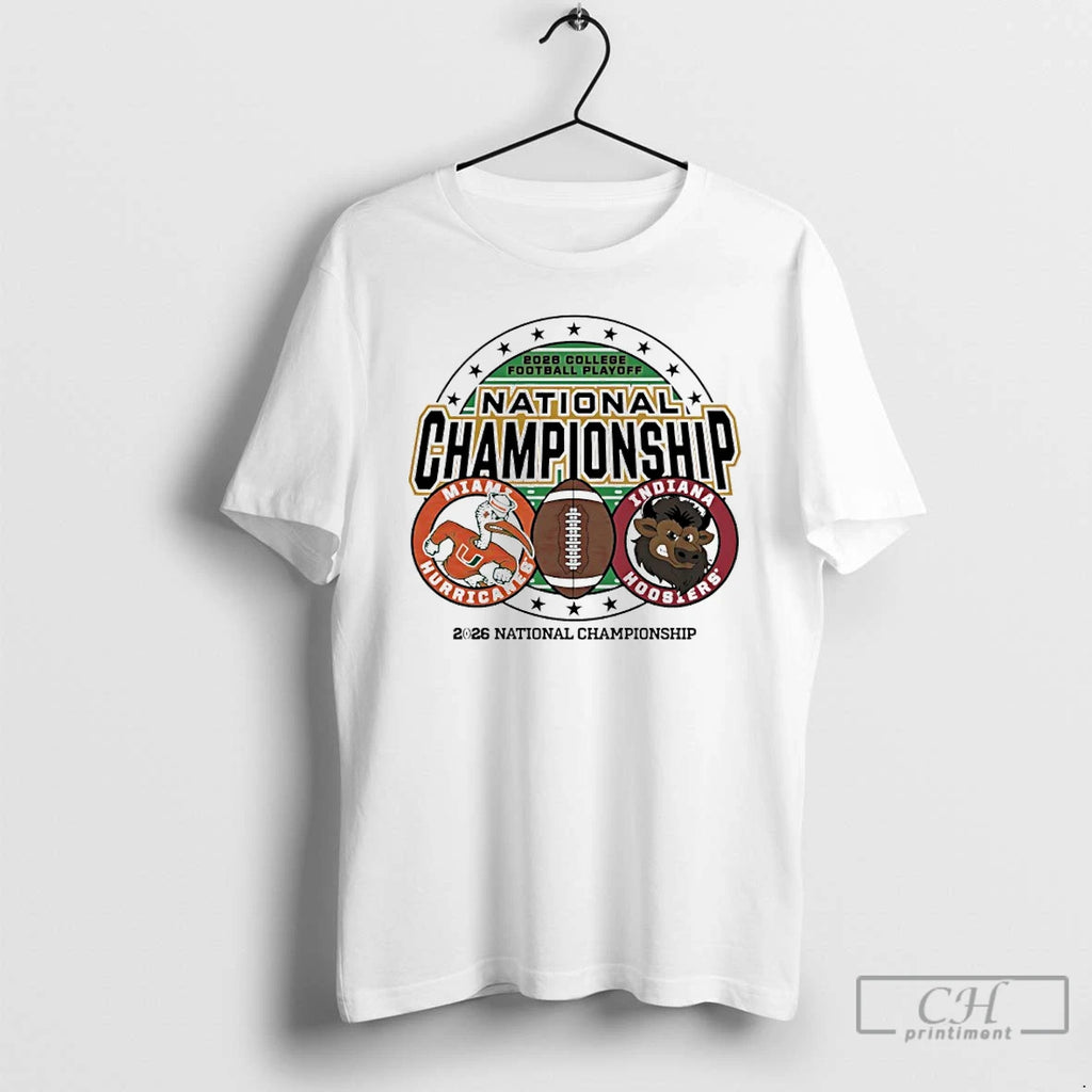 Premium Indiana Vs Miami 2026 Cfp National Championship Game Mascot T-Shirts, Hoodie, Sweatshirt | InkRitualCo.com