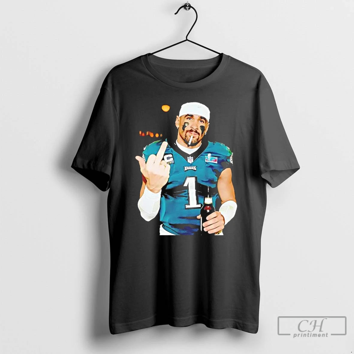 Premium Jalen Hurts Middle Finger Smoking T-Shirts, Hoodie, Sweatshirt | InkRitualCo.com