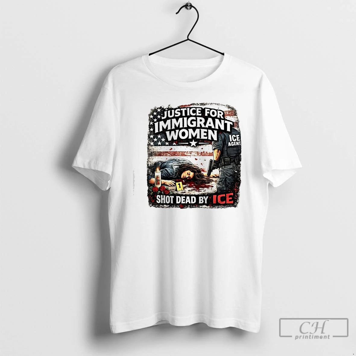 Premium Justice For Immigrant Women Shot Dead By Ice T-Shirts, Hoodie, Sweatshirt | InkRitualCo.com