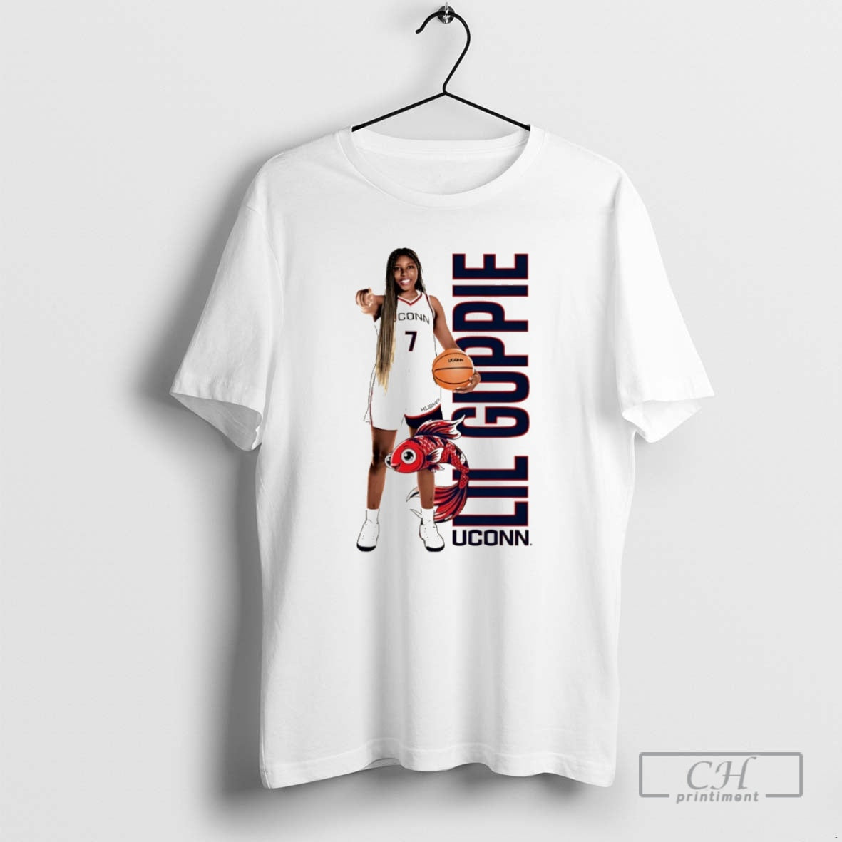 Premium Kelis Fisher Uconn Huskies Lil Guppie Christmas Shirt Sweater Hoodie, Sweatshirt | InkRitualCo.com