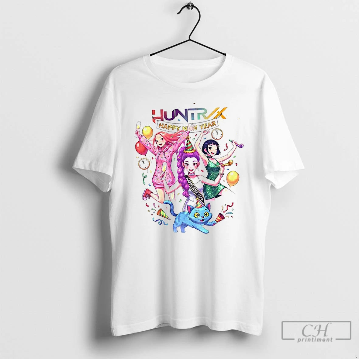 Premium Kpop Demon Hunters Girl Dinner Happy New Year T-Shirts, Hoodie, Sweatshirt | InkRitualCo.com
